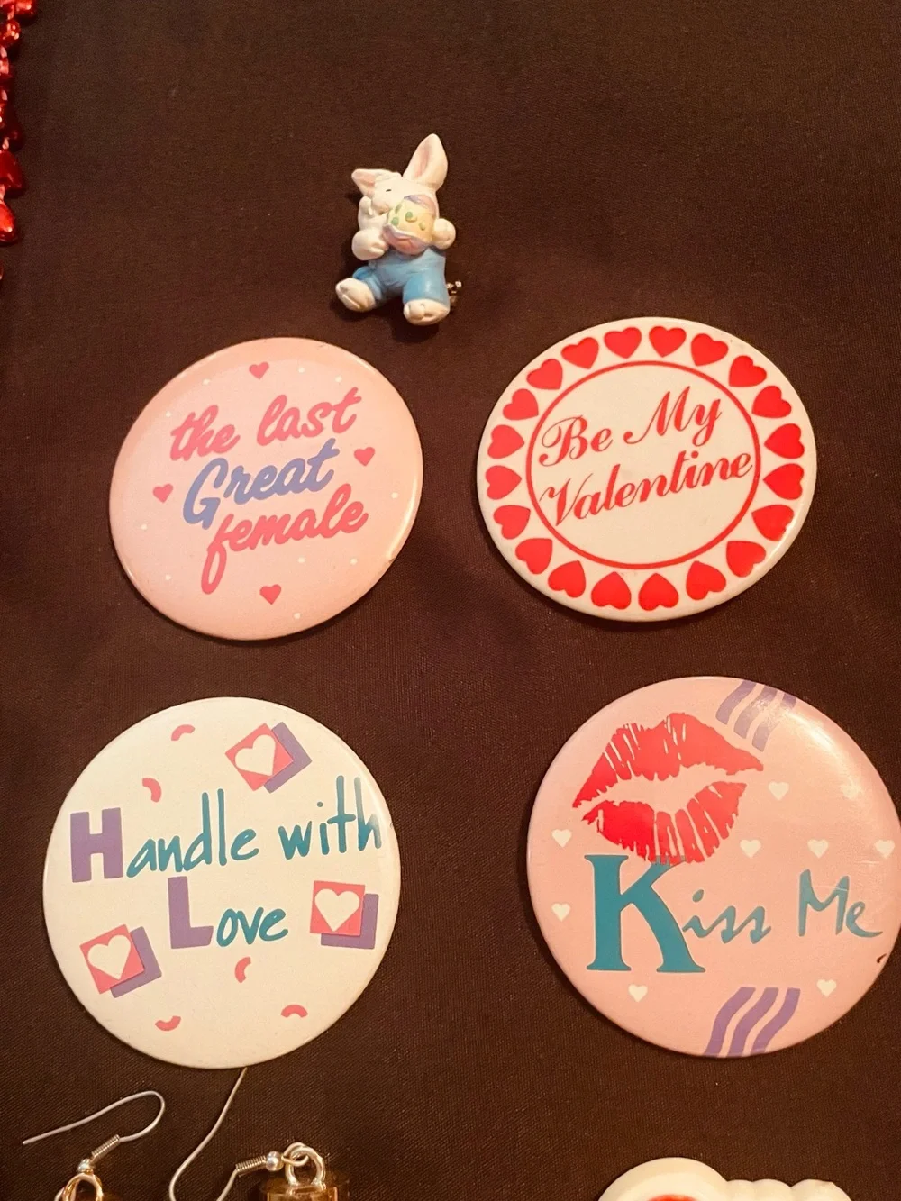 Red Heart Bead Necklace and Valentine, Halloween , and Easter assortment.